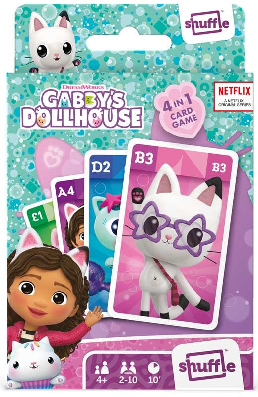 Gabbys Dollhouse Shuffle 4 In 1 Card Games