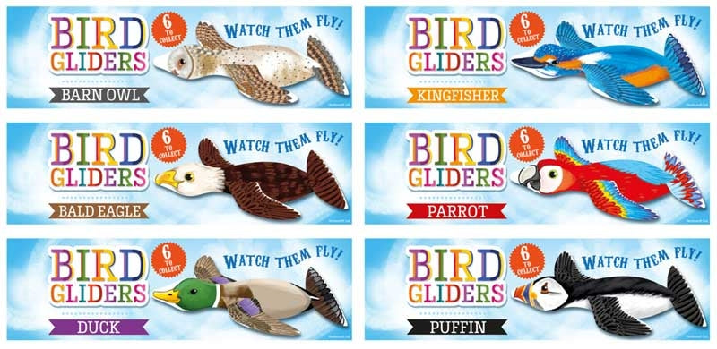 Gliders Birds 16cm Assorted