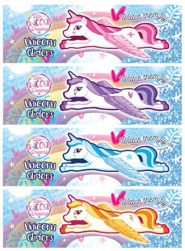 Gliders Unicorn 18cm Assorted