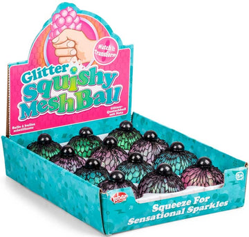 Glitter Squishy Mesh Ball Assorted