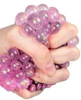 Glitter Squishy Mesh Ball Assorted