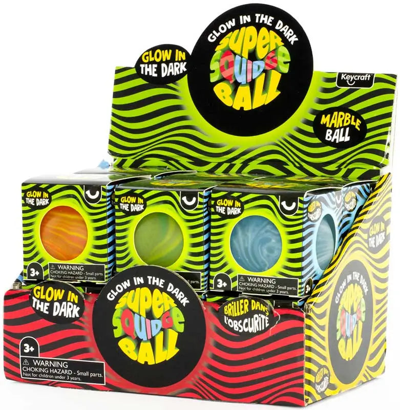 Glow In The Dark Super Squidge Ball Assorted