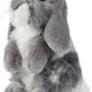 Grey Sitting Lop Eared Rabbit Plush Stuffed Animal Toy