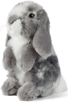 Grey Sitting Lop Eared Rabbit Plush Stuffed Animal Toy