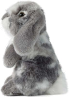 Grey Sitting Lop Eared Rabbit Plush Stuffed Animal Toy