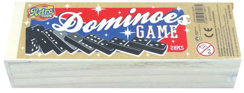 Henbrandt Classic Dominoes Set With 28 Pieces In Wooden Box