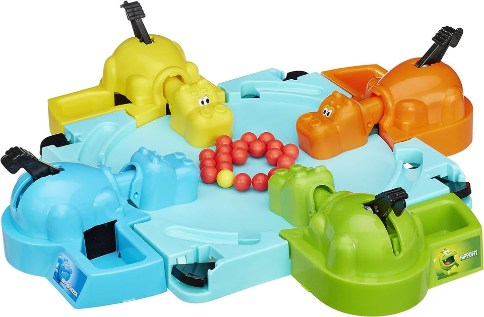 "Classic Hungry Hippos: Marble-Chomping Madness!"