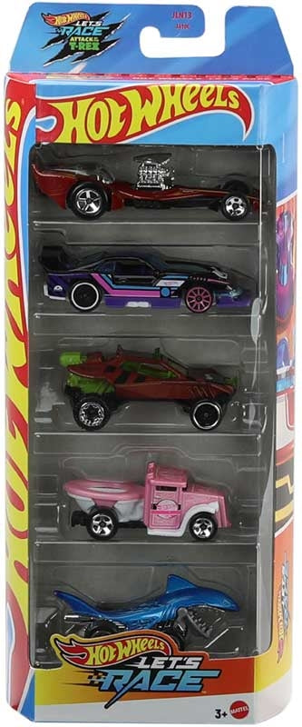 Hot Wheels Basic Car 5 Pack: Lets Race