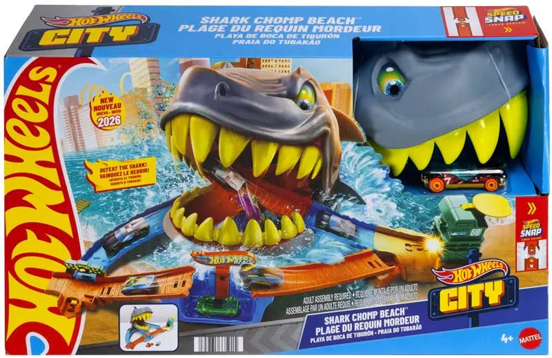 Hot Wheels City Shark Beach Playset