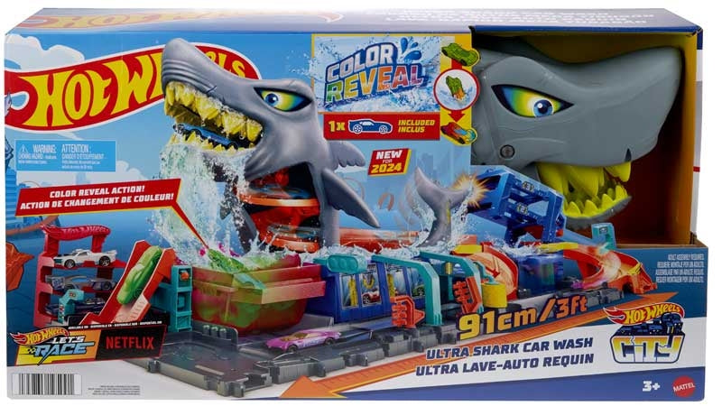 Hot Wheels City Ultra Shark Car Wash