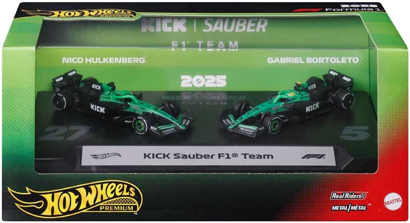 Hot Wheels Premium Formula 1 2 - Pack: Stake f1 Team Kick Sa