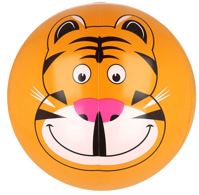 Inflatable Beach Ball Jungle Faces 30 Cm Assorted