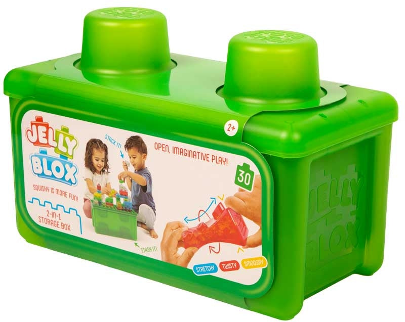 Jelly Blox 24pcs - Stash & Stack 2 In 1 Storage Case