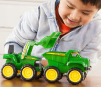 John Deere Mini Sandbox Tractor And Dump Truck Set