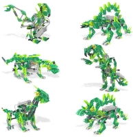Knex Dynamic Dino 225 Pc - 6 Model Motorised Set With Ba