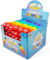 Light Up Suction Push Popper Rainbow Caterpillar