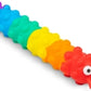 Light Up Suction Push Popper Rainbow Caterpillar