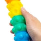 Light Up Suction Push Popper Rainbow Caterpillar
