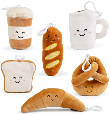 Little Living Nature Clips Coffee Shop Plush Keyrings Assort