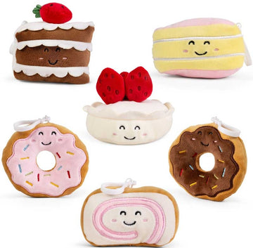 Little Living Nature Clips Dessert Plush Keyrings Assorted