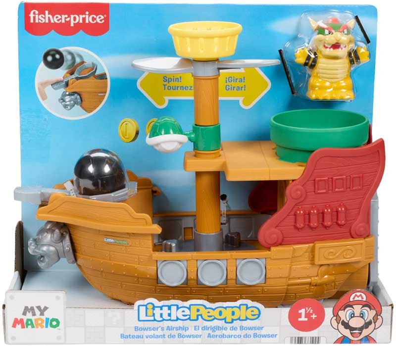Little People Super Mario Bowsers Airship