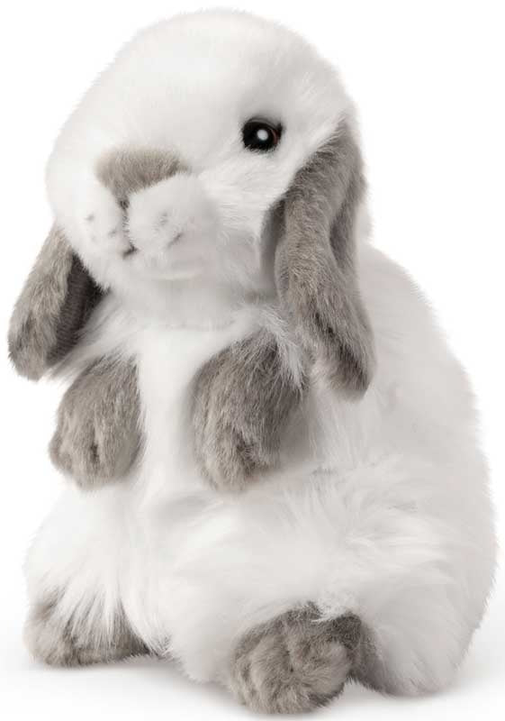 Lop Eared Rabbit Grey Plush Stuffed Animal Toy