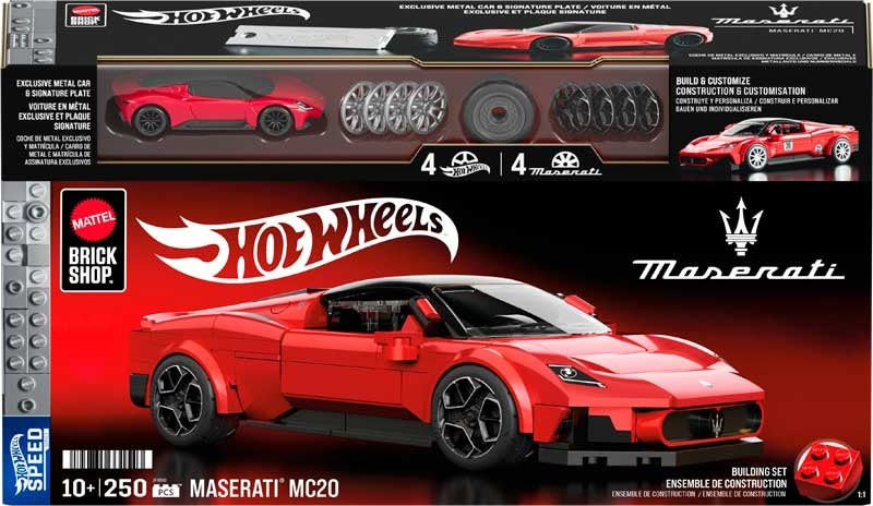 Mattel Brick Shop Hot Wheels Maserati mc20