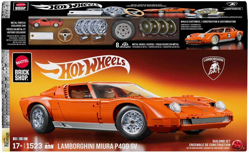 Mattel Brick Shop Hot Wheels Premium: Lamborghini Miura p400
