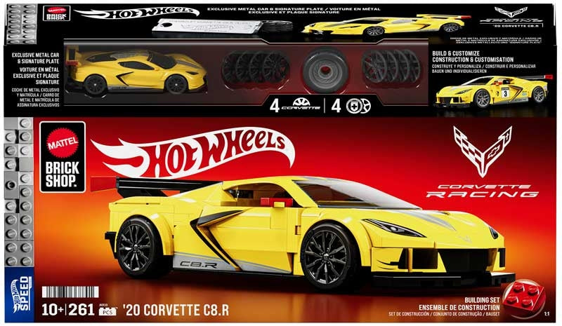 Mattel Brick Shop Hot Wheels Speed: Chevrolet Corvette c8.r