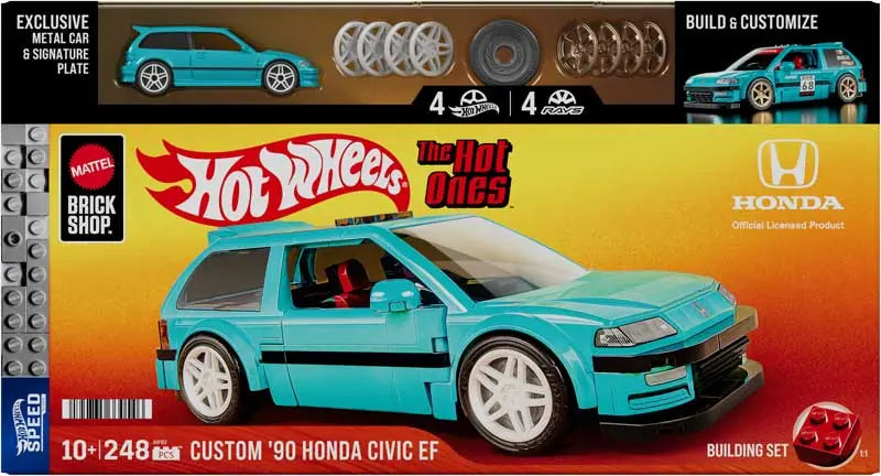 Mattel Brick Shop Hot Wheels Speed: Custom 90 Honda Civic Ef