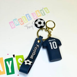 Football T shirt keychains and Bracelet