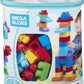 Mega Bloks Building Bag 60pc Pink And Blue Assorted
