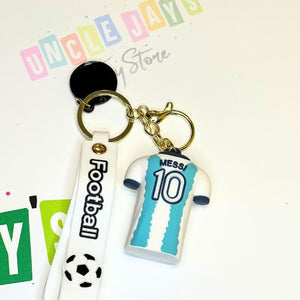 Football T shirt keychains and Bracelet