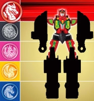 Mmpr Combinable Thunderzord - Red Dragon