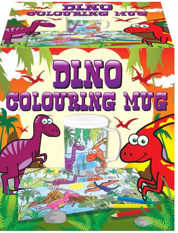 Mug Colouring Dinosaur Assorted