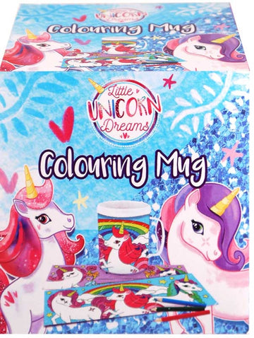Mug Colouring Unicorn Assorted
