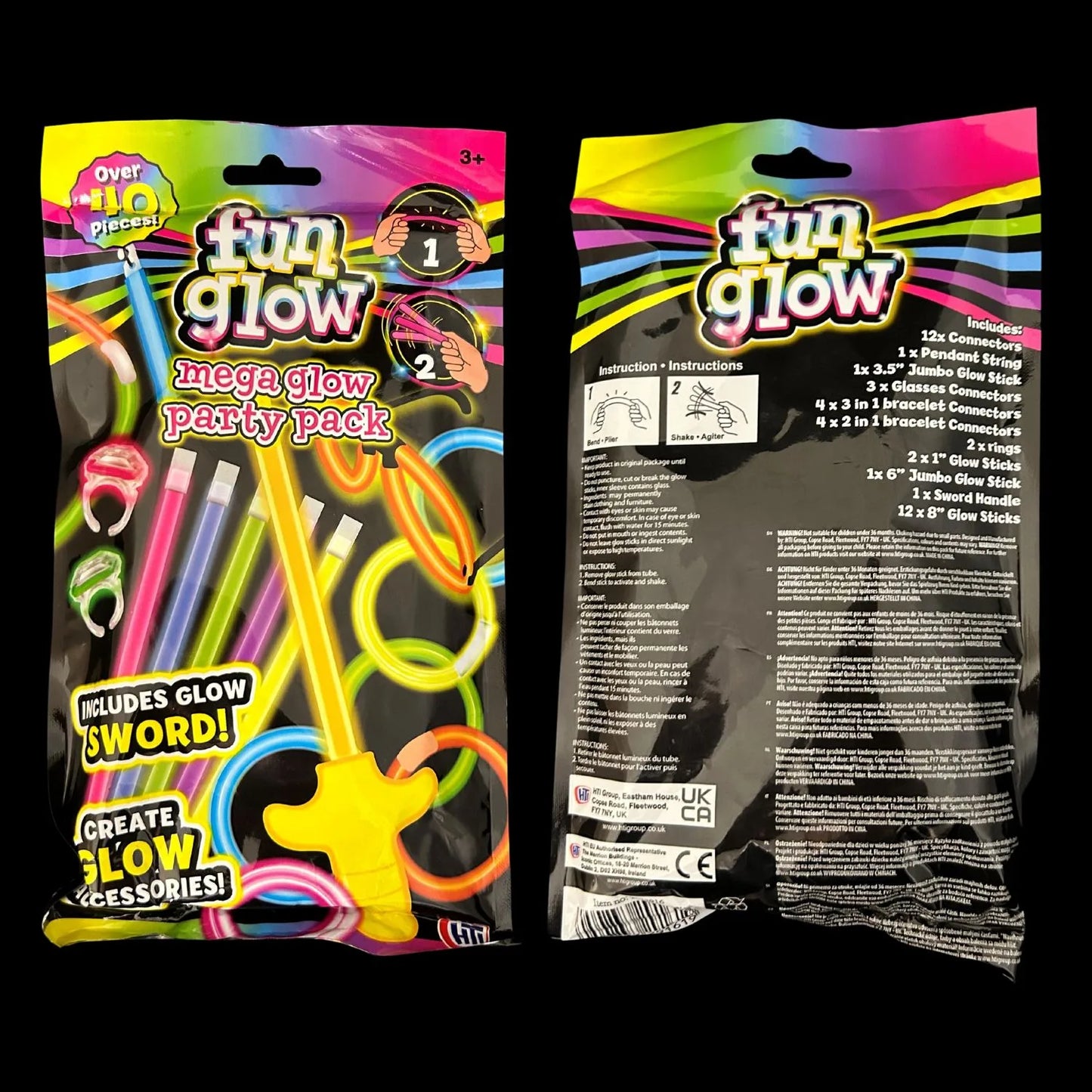 GLOW STICK MEGA PARTY PACK - 40 PIECE SET - LIGHT UP THE NIGHT!