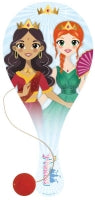 Paddle Bat/ball Princess Wooden 22cm Assorted