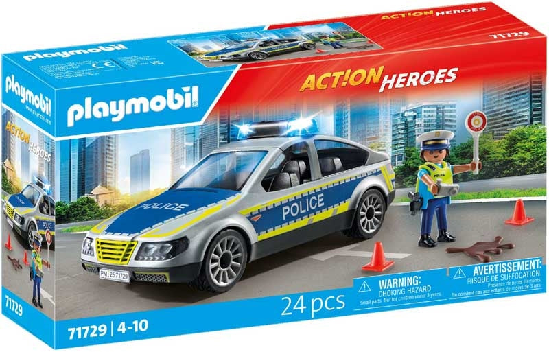 Playmobil 71729 Action Heroes Police Patrol Car With Flashin