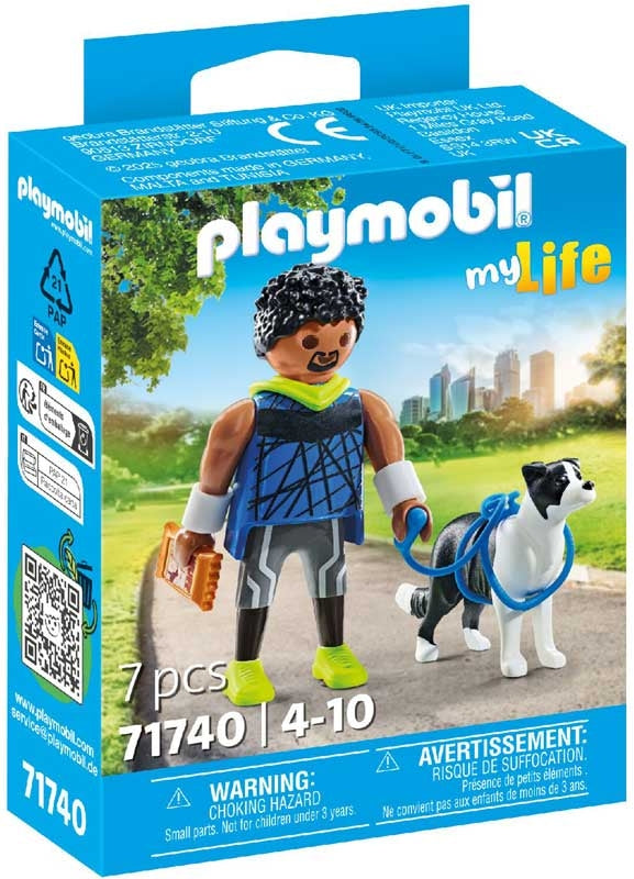 Playmobil 71740 My Life Jogger With Border Collie Collectibl