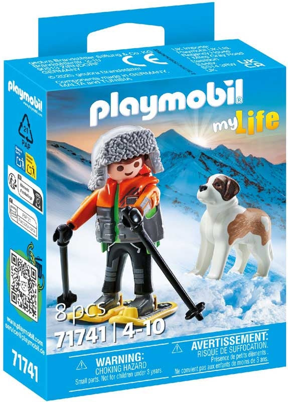 Playmobil 71741 My Life Hiker With Saint Bernard Collectible