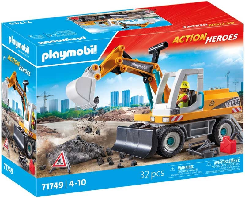 Playmobil 71749 Action Heroes Large Construction Excavator