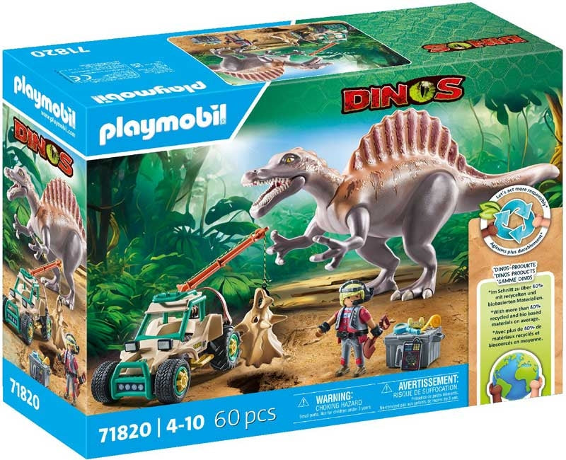 Playmobil 71820 Dinos Spinosaurus Attack At Dinosaur Excavat