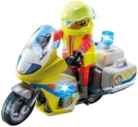 Playmobil City Life Emergency Motorcycle With Flashing Light