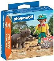 Playmobil - Duopack Ranger With Rhino