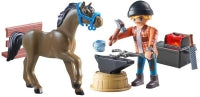 Playmobil Horses Of Waterfall - Farrier Ben And Archilles
