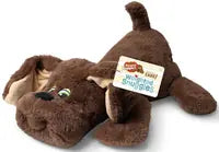 Pound Puppies Weighted Snuggles Plush - Dark Bown With Long