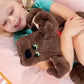 Pound Puppies Weighted Snuggles Plush - Dark Bown With Long