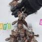 Unclejay's Handmade Cute Pattern 15cm Bear Key Chain with Scarf and Metal Key Ring