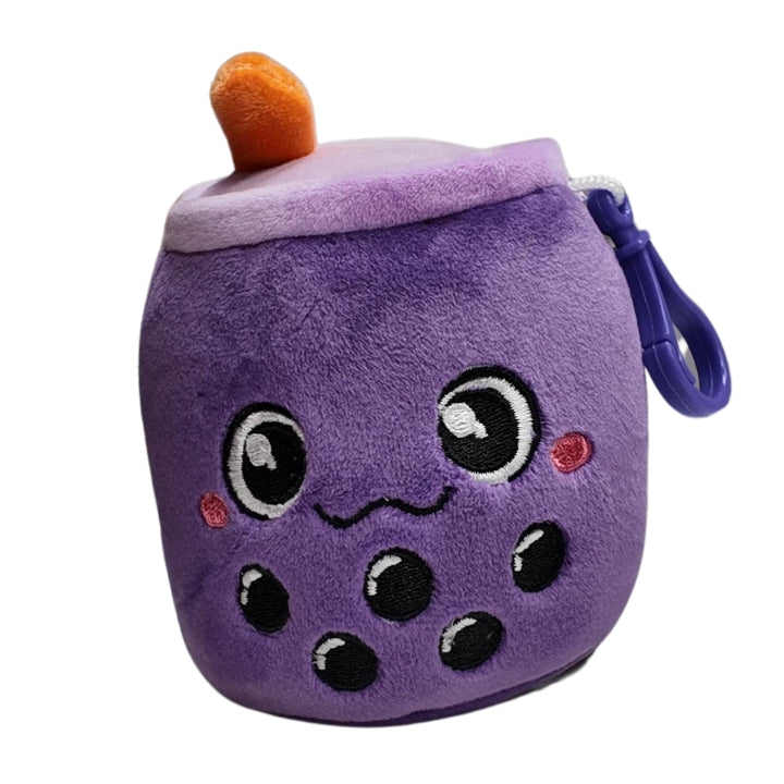12cm Bubble Tea Plush Keychains - Yellow, Pink, Green, Purple, Blue, Brown Fun